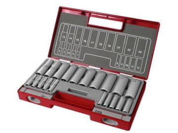 Fortum Utičnica (4700012) produžena nasadna glava, set od 20 komada, 61CrV5