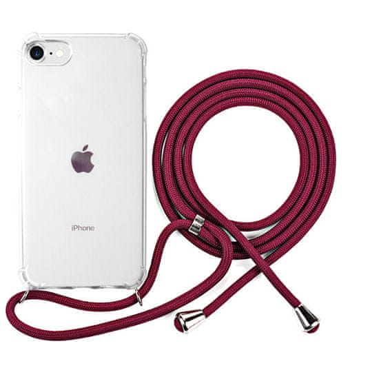 EPICO Nake String Case zaštitna maska za iPhone 7/8/SE, bijela, prozirna/crvena