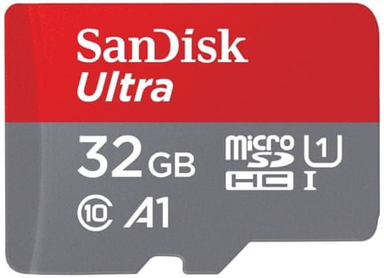 SanDisk Ultra microSDHC memorijska kartica, 32 GB + SD adapter