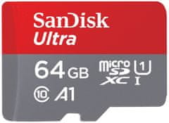 SanDisk Ultra microSDXC memorijska kartica, 64 GB + SD adapter
