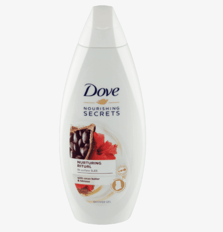 Dove Nurturing Ritual Cacao Butter & Hibiscus kremasti gel za tuširanje, 250 ml