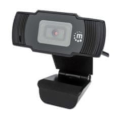 Manhattan web kamera, FHD, mikrofon, USB-A, crni
