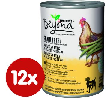 BEYOND Grain Free piletina s mahunama, 12 x 400 g