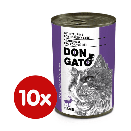 Dibaq Don Gato konzerva za mačke s divljač, 10x 415 g