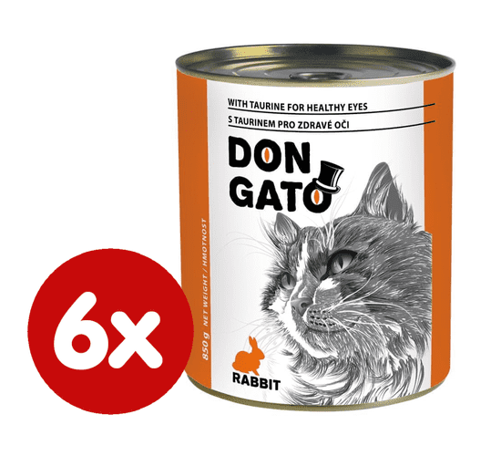 Dibaq konzerva za mačke DON GATO, zečetinom, 10x 415 g
