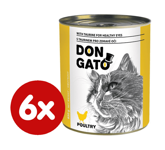 Dibaq Don Gato konzerva za mačke s peradi, 6x 850 g