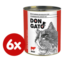 Dibaq Don Gato konzerva za mačke s govedinom, 6x 850 g