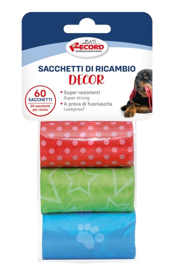 RECORD Decor vrećice za pseći izmet, 27,5 x 30 cm, 3x 20 vrećica