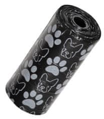 RECORD vrećice za pseći izmet, 9x20 vrećica, 27,5 x 30,5 cm, s uzorkom, crne boje