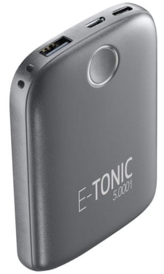 CellularLine E-TONIC 5000 HD prijenosna baterija, crna