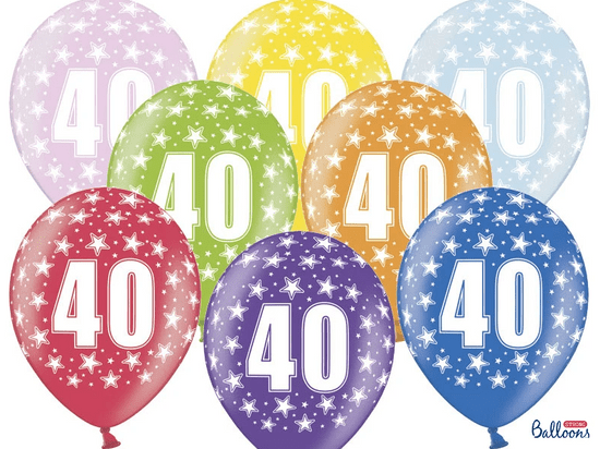SELIS baloni 40 godina, 30 cm, 6 komada