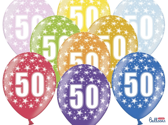SELIS baloni 50 godina, 30 cm, 6 komada