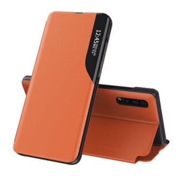 MG Eco Leather View preklopna maska za Huawei P40 Lite, naranča