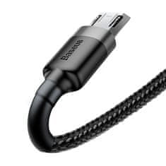 BASEUS Cafule kabel USB / Micro USB QC 3.0 1.5A 2m, crno/siva