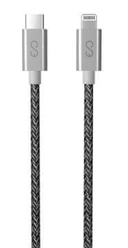EPICO Fabric Braided Cable C to Lightning 1,2 m 2020, siv (9915101300183)
