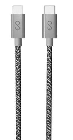 EPICO Fabric Braided Cable C to C 1.8 m 2020, siva (9915101300186)
