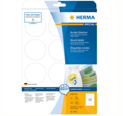 Herma 5067 naljepnica, odvojive, okrugle, Ø 60 mm, bijele, 300/1