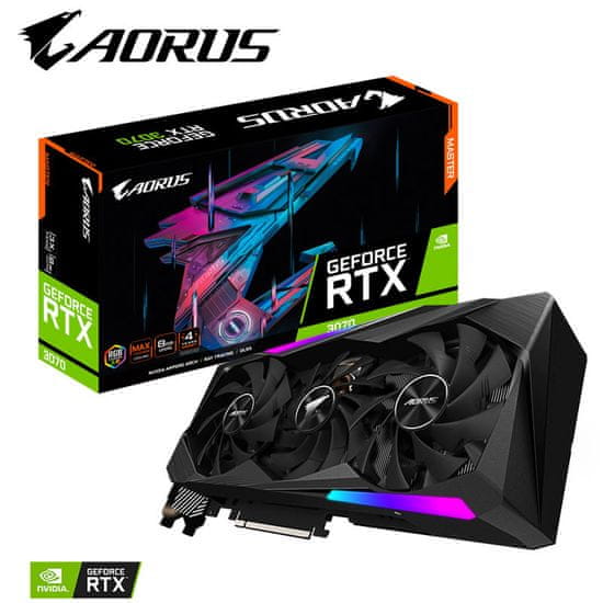 Gigabyte Aorus GeForce RTX 3070 Master grafička kartica, 8 GB GDDR6