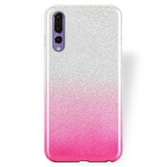 Bling futrola za iPhone 12 Mini, silikonska, 2 u 1, srebrno-ružičasta, sa svjetlucavima