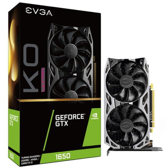 Evga GeForce GTX 1650 KO Ultra GDDR6 Gaming grafička kartica, GDDR6 4 GB