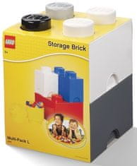 LEGO Multi-Pack kutije za pohranu, 4 komada, crne, bijele, sive