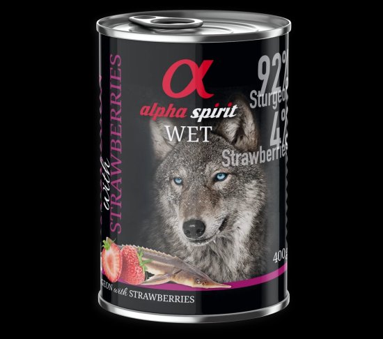 Alpha Spirit mokra hrana za pse, jesetra i jagoda, 400 g