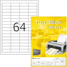 Herma Top Stick 8730 naljepnice, 48,3 x 16,9 mm, bijele, 100/1