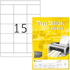 Herma Top Stick 8738 naljepnice, 70 x 50,8 mm, bijele, 100/1