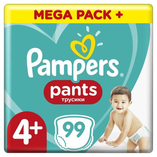 Pampers Pants Maxi+ vel. 4+ (99 kom) - pelene-gaćice (9-15 kg) – Mega Box