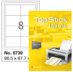 Herma Top Stick 8739 naljepnice, 96,5 x 67,7 mm, bijele, 100/1