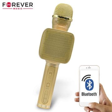 Forever BMS-400 mikrofon sa zvučnikom, Bluetooth, zlatni