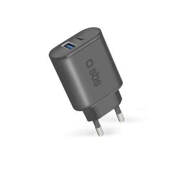 SBS Kućni punjač TYPE-C i USB FC, crni