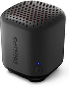 Moderan prijenosni Bluetooth 5.0 bežični zvučnik Philips TAS1505 Čisti zvuk Glazba Snaga 2,5 W Punjenje Do 8 sati po Punjenju LED svjetla Male veličine IPX7 Otpornost na vodu 480 mAh