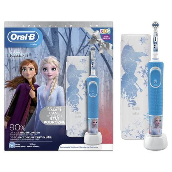 Oral-B Kids Ledeno kraljevstvo 2 dječja električna četka + putna torbica