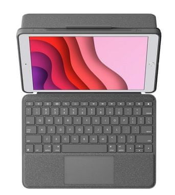 Logitech Combo Touch tipkovnica za iPad (7, 8. i 9. generacija), HRV gravura (920-009629)