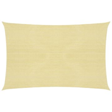 Vidaxl Jedro za zaštitu od sunca 160 g/m² bež 2 x 3 m HDPE