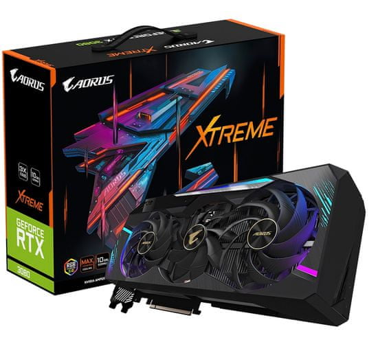 Gigabyte Aorus Xtreme GeForce RTX 3080 grafička kartica, 10 GB GDDR6X