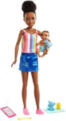 Mattel Barbie Dadilja u majici s naramenicama s bebom