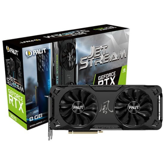 PALiT GeForce RTX™ 3070 JetStream grafička kartica, 8 GB GDDR6 V1 LHR (NE63070019P2-1040J)