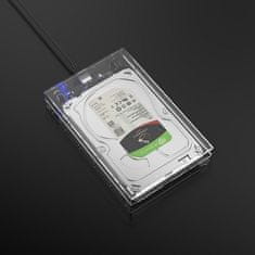 Orico 3159U3 vanjsko kućište za HDD/SSD, 8.89 cm, USB 3.0, UASP do SATA3, prozirno