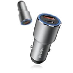 DUDAO R4PQ auto punjač USB / USB-C QC, siva