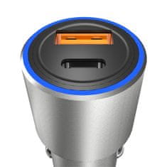 DUDAO R4PQ auto punjač USB / USB-C QC, siva
