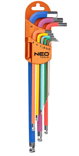 NEO Tools komplet imbus ključeva, 9-dijelni, u boji (09-512)