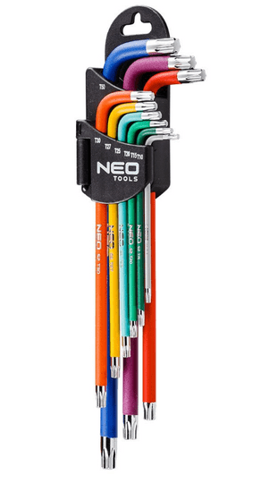 NEO Tools komplet torx ključeva, 9-dijelni, u boji (09-518)