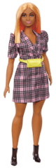 Mattel Barbie Model 161 - Karirana haljina sa žutom torbicom