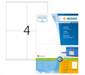   Herma Premium 4454 naljepnice, 105 x 144 mm, bijele, 100/1 