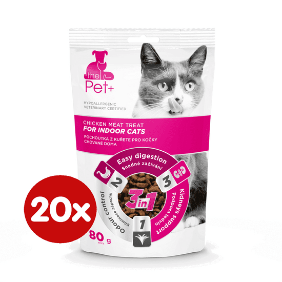thePet+ Cat Indoor treat slastice za mačke, 20×80 g