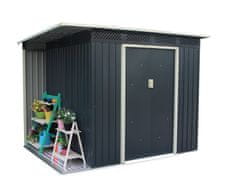 Rojaplast Chester A vrtna kućica, 184×257×142 cm, siva