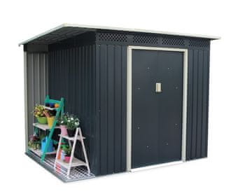 Rojaplast Chester A vrtna kućica, 184×257×142 cm, siva