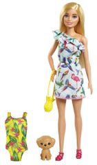 Mattel Barbie sestra s kupaćim kostimom i ružičastim koferom